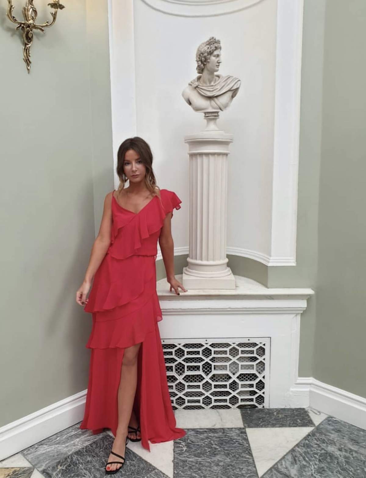 keepsake red dress Farewell Sequin Midi Dress by Keepsake