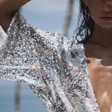 Winona Rhapsody Sequin Wrap Mini Dress