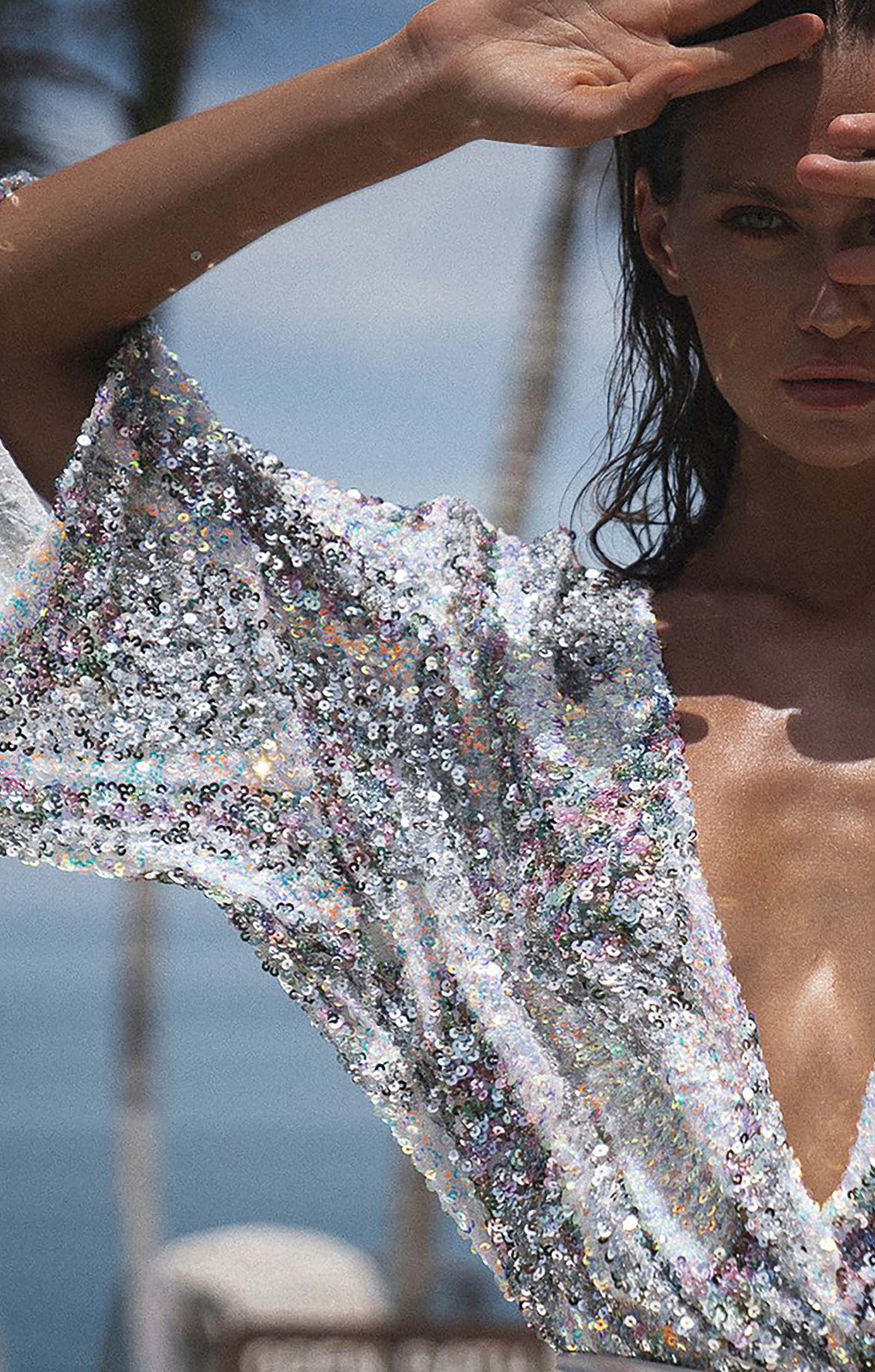 Winona Rhapsody Sequin Wrap Mini Dress