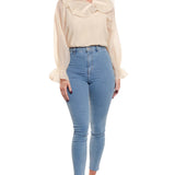 & Other Stories Yellow Sheer Ruffled Shirt