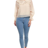 & Other Stories Yellow Sheer Ruffled Shirt