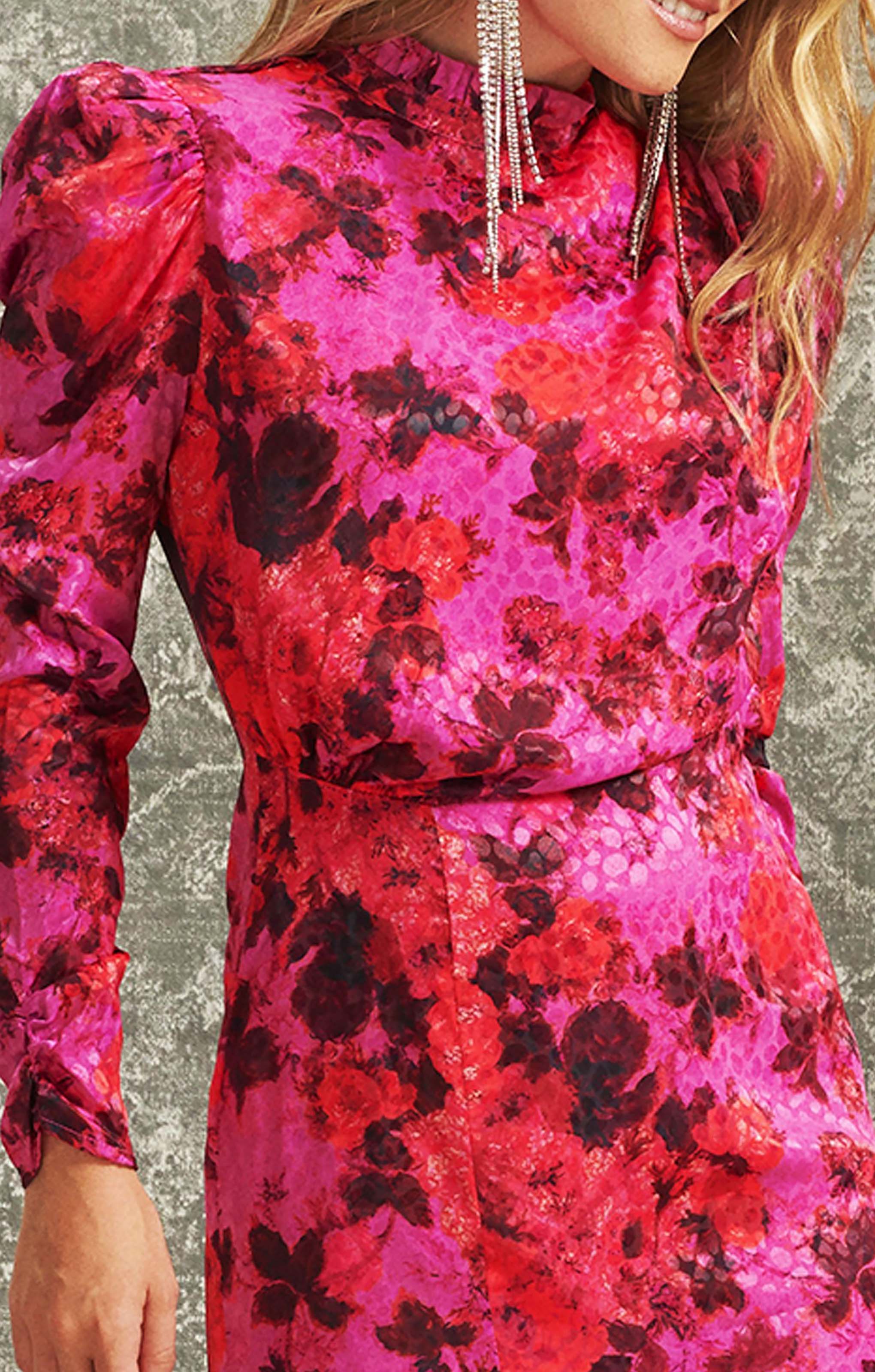 Hope & Ivy Pink Francesca Dress