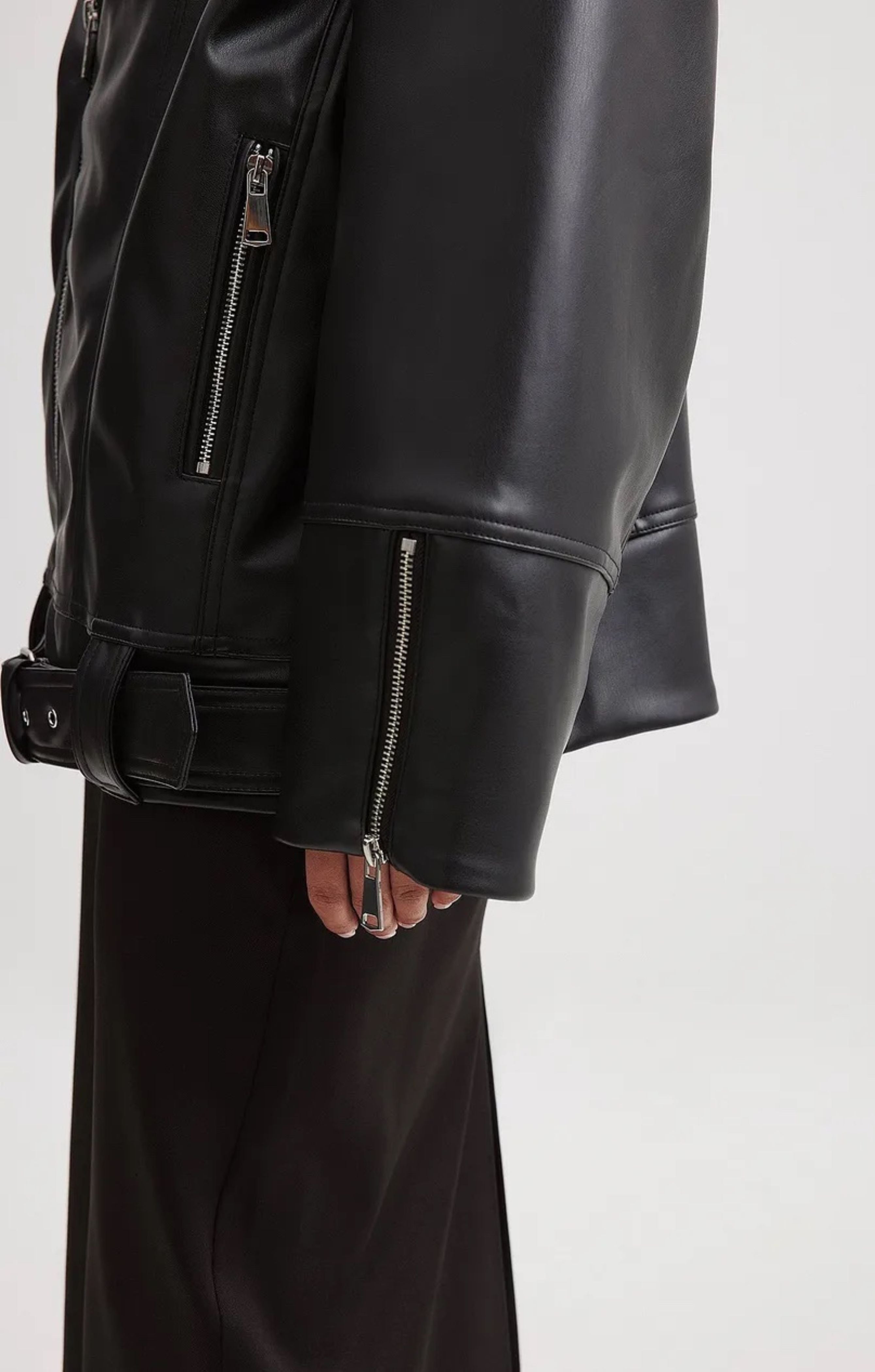NA-KD Oversized Pu Biker Jacket