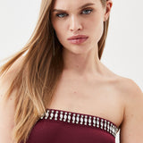 Karen Millen Embellished Bandeau Column Midaxi Dress product image