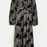 River Island Black Jaquard Long Sleeved Dress product image