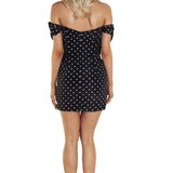 Bardot Polka Dot Bow Dress