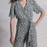 M&S X Ghost Ditsy Wrap Midi Jumpsuit product image