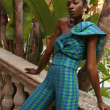 Panambi Green Print One Shoulder Top & Trouser Co-Ord