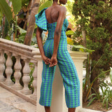 Panambi Green Print One Shoulder Top & Trouser Co-Ord