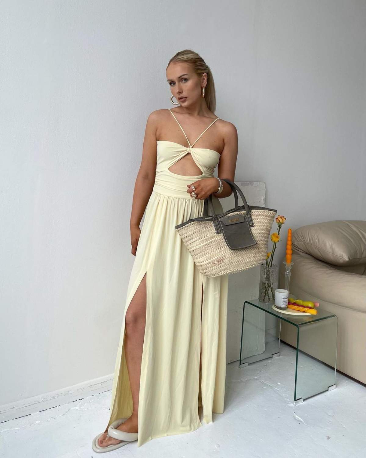 Bec + Bridge Yellow Isla Midi Dress product image