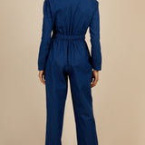 Little Mistress Mid-Blue Utility Jumpsuit By Vogue Williams