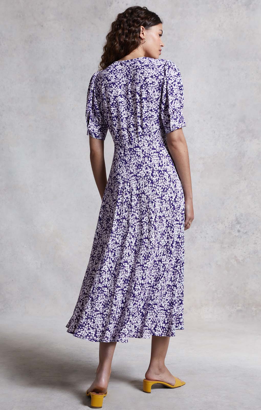 M&S X Ghost Ditsy Button Detail Dress