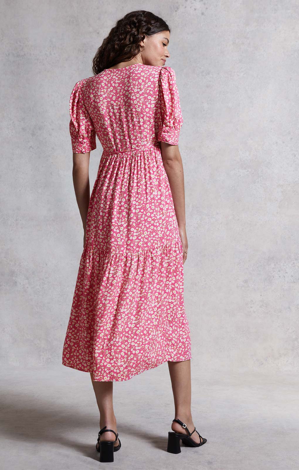 M&S X GHOST Ditsy Smocked Midi Dress product image