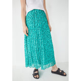 Hush Chiffon Pleat Skirt In Abstract Animal Print
