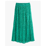 Hush Chiffon Pleat Skirt In Abstract Animal Print