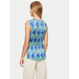 Jigsaw Tie Dye Crinkle Silk Mix Top
