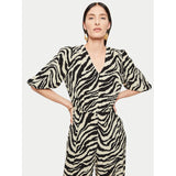 Jigsaw Zebra V Neck Jumpsuit – jumpsuits & playsuits by Jigsaw, available to rent from Hirestreet