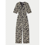 Jigsaw Zebra V Neck Jumpsuit – jumpsuits & playsuits by Jigsaw, available to rent from Hirestreet