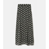 Jigsaw Block Leaf Floral Maxi Skirt