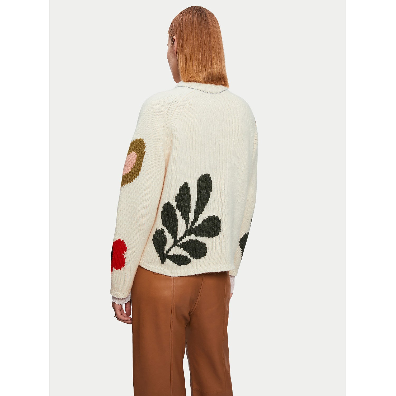 Jigsaw Intarsia Crew Neck Jumper – tops by Jigsaw, available to rent from Hirestreet