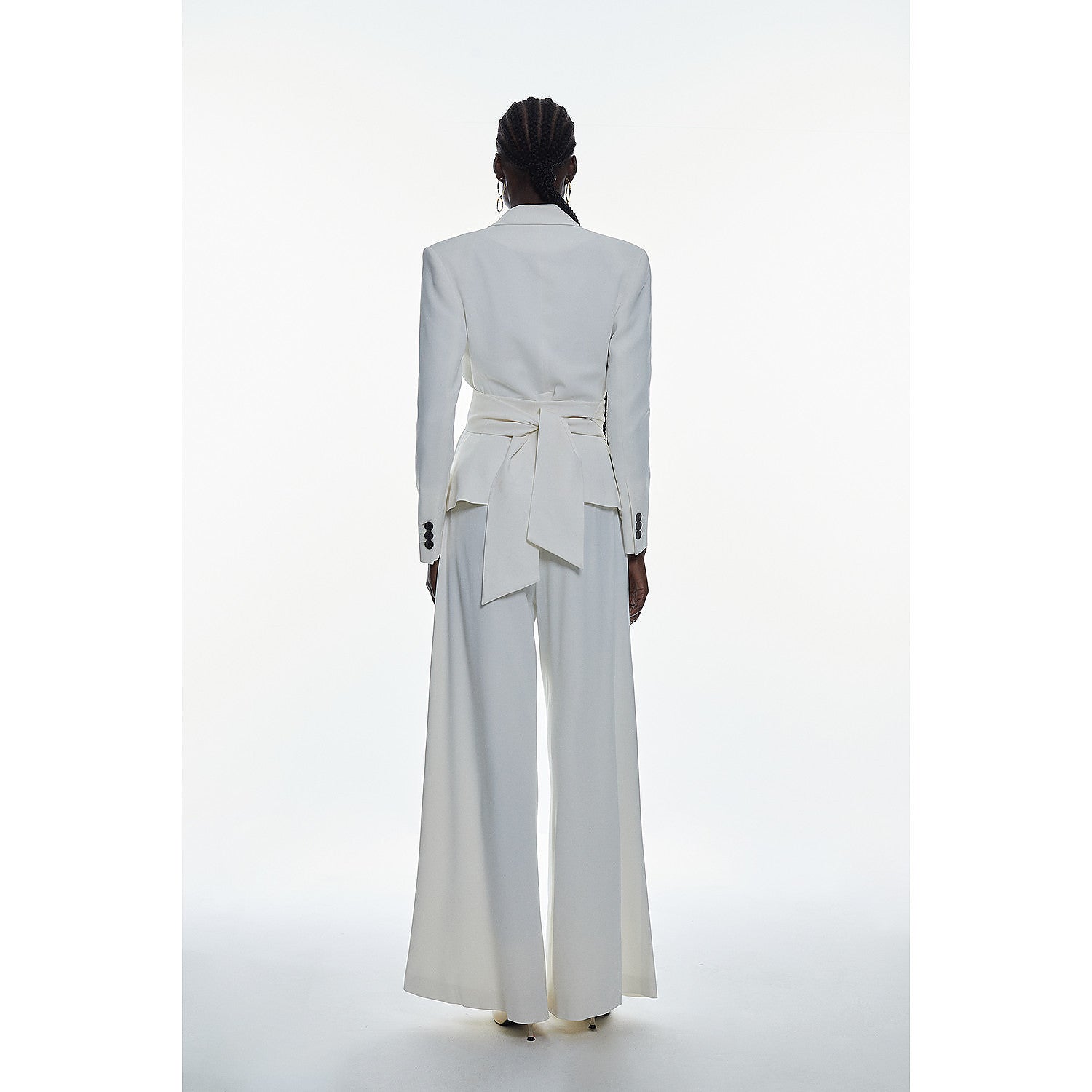 Karen Millen Pleat Detail Wide Leg Trouser – trousers by Karen Millen, available to rent from Hirestreet