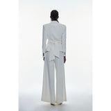 Karen Millen Pleat Detail Wide Leg Trouser – trousers by Karen Millen, available to rent from Hirestreet