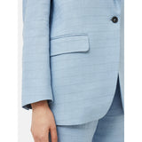 Jigsaw Knox Linen Checked Blazer