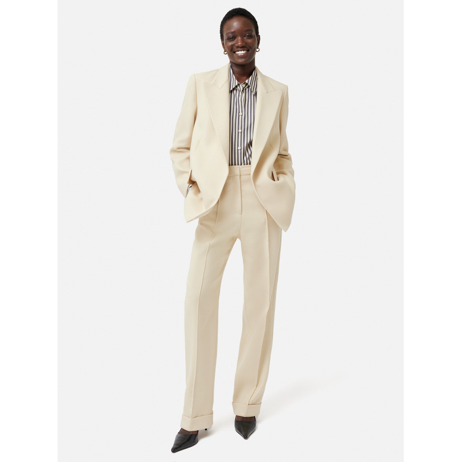 Jigsaw Harley Turn Up Trouser – trousers by Jigsaw, available to rent from Hirestreet