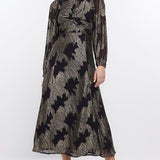 River Island Black Jaquard Long Sleeved Dress product image