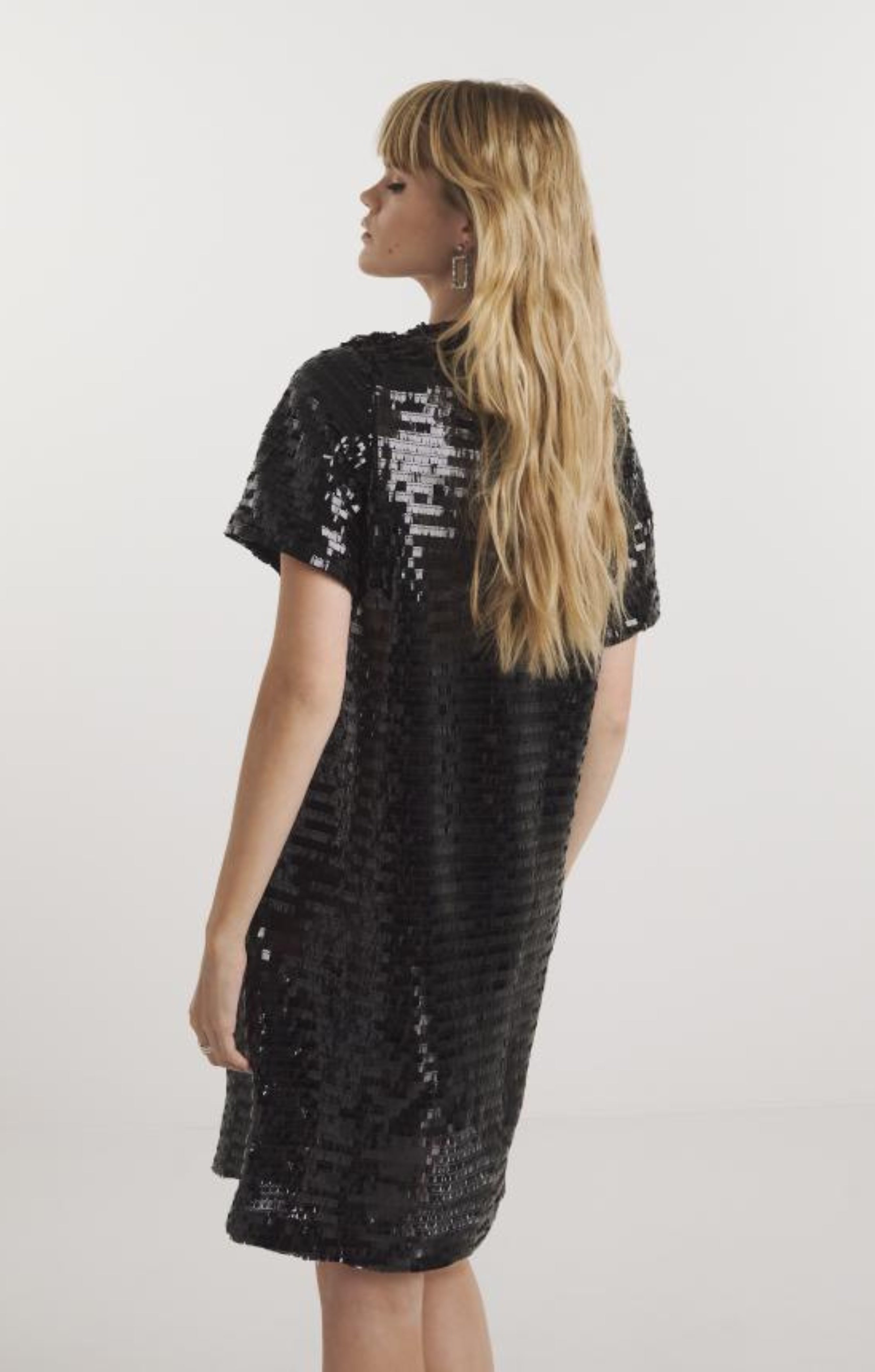 Simply Be Black Sequin T-shirt Dress product image