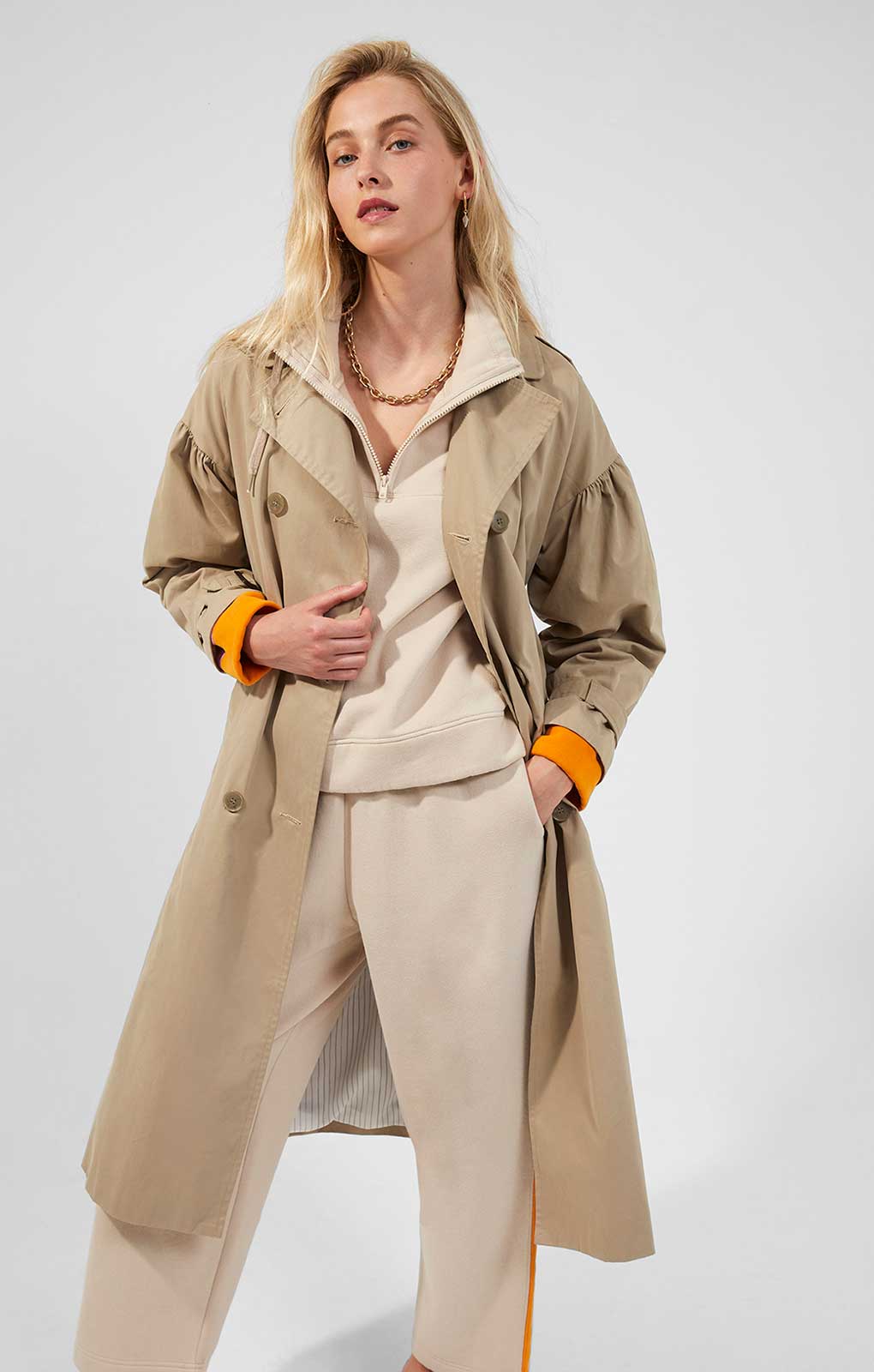 French Connection Anai Cotton Trench Coat