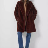 French Connection Buona Faux Fur Long Sleeve Coat product image
