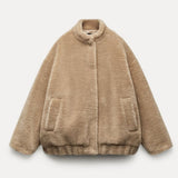 Zara Collection Faux Shearling Bomber Jacket product image
