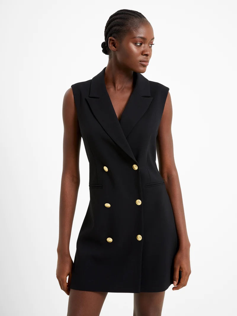 French Connection Whisper Sleeveless Tux Mini Dress product image