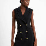 French Connection Whisper Sleeveless Tux Mini Dress