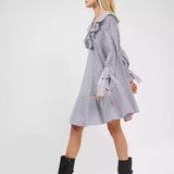 French Connection Acantha Organic Striped Linen V-Neck Dress