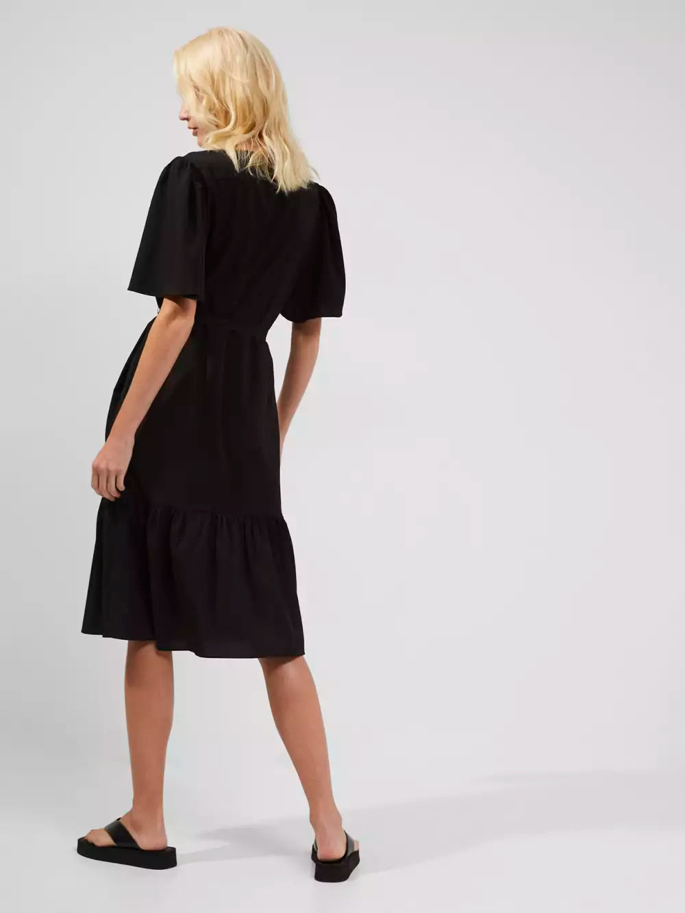 French Connection Courtney Crepe Black Tiered Dress product image