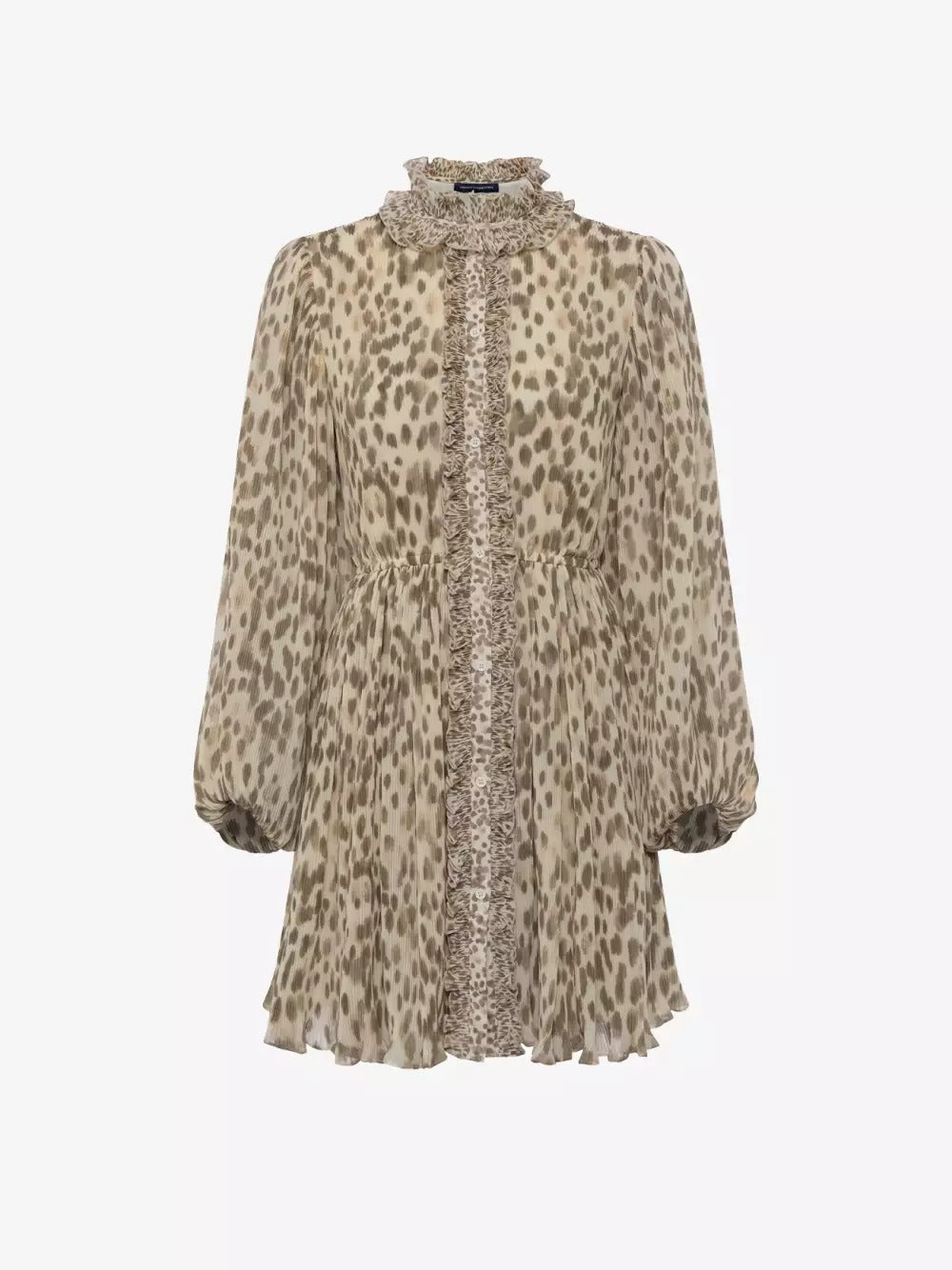 French Connection Eva Ruffled Mini Dress Classic Cream