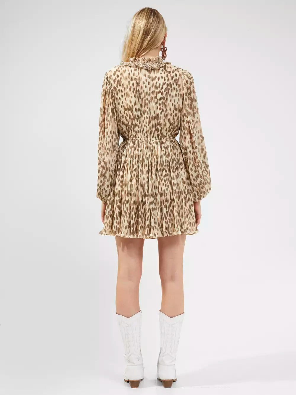 French Connection Eva Ruffled Mini Dress Classic Cream