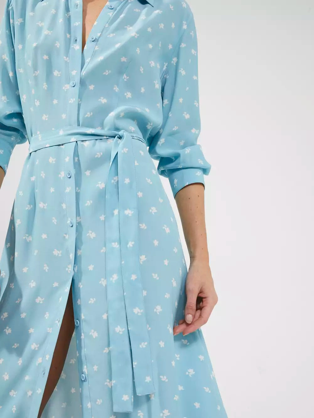 French Connection Augustine Delphine Shirt Dress Forget Me Not