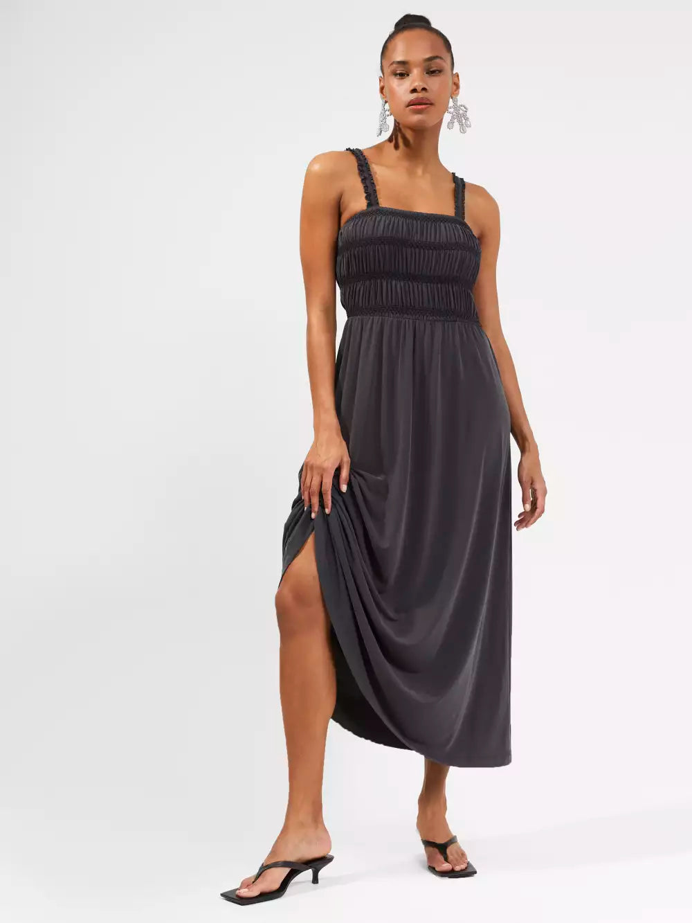 French Connection Rinia Modal Jersey Maxi Dress Washed Black product image