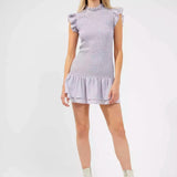 French Connection Elao Verona Crepe Smock Dress Forget Me Not