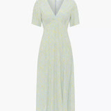 French Connection Stacie Daisy Drape Midi Dress Forget Me Not product image