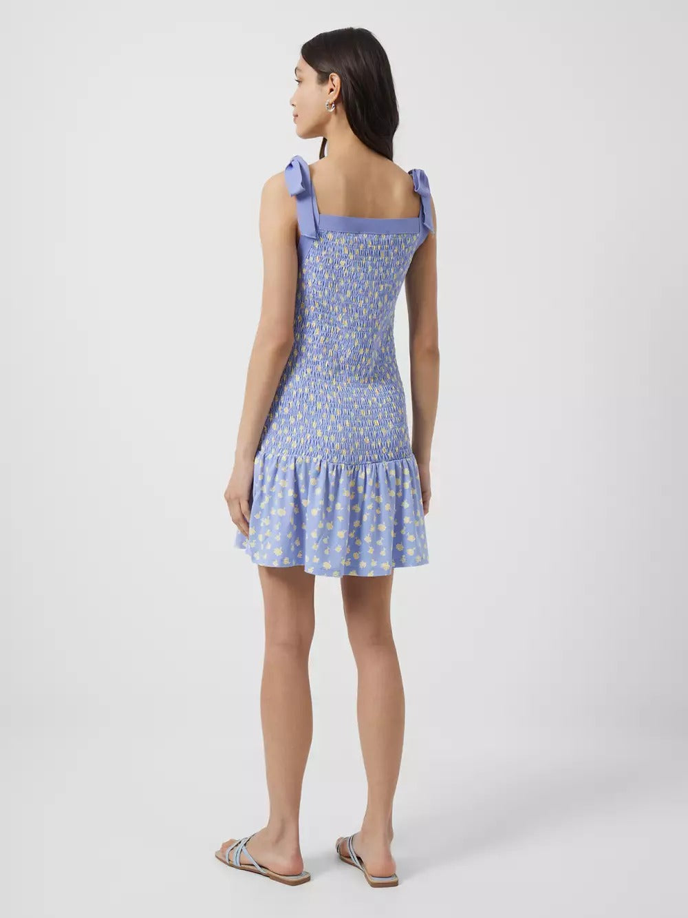 French Connection Peony-Doria Eco Ruched Dress Paradiso Blue product image