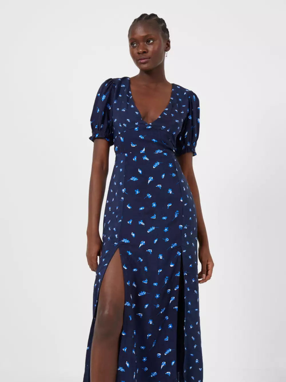 Rent French Connection Bhelle Collette Crepe Open Back Detail Dress Hirestreet