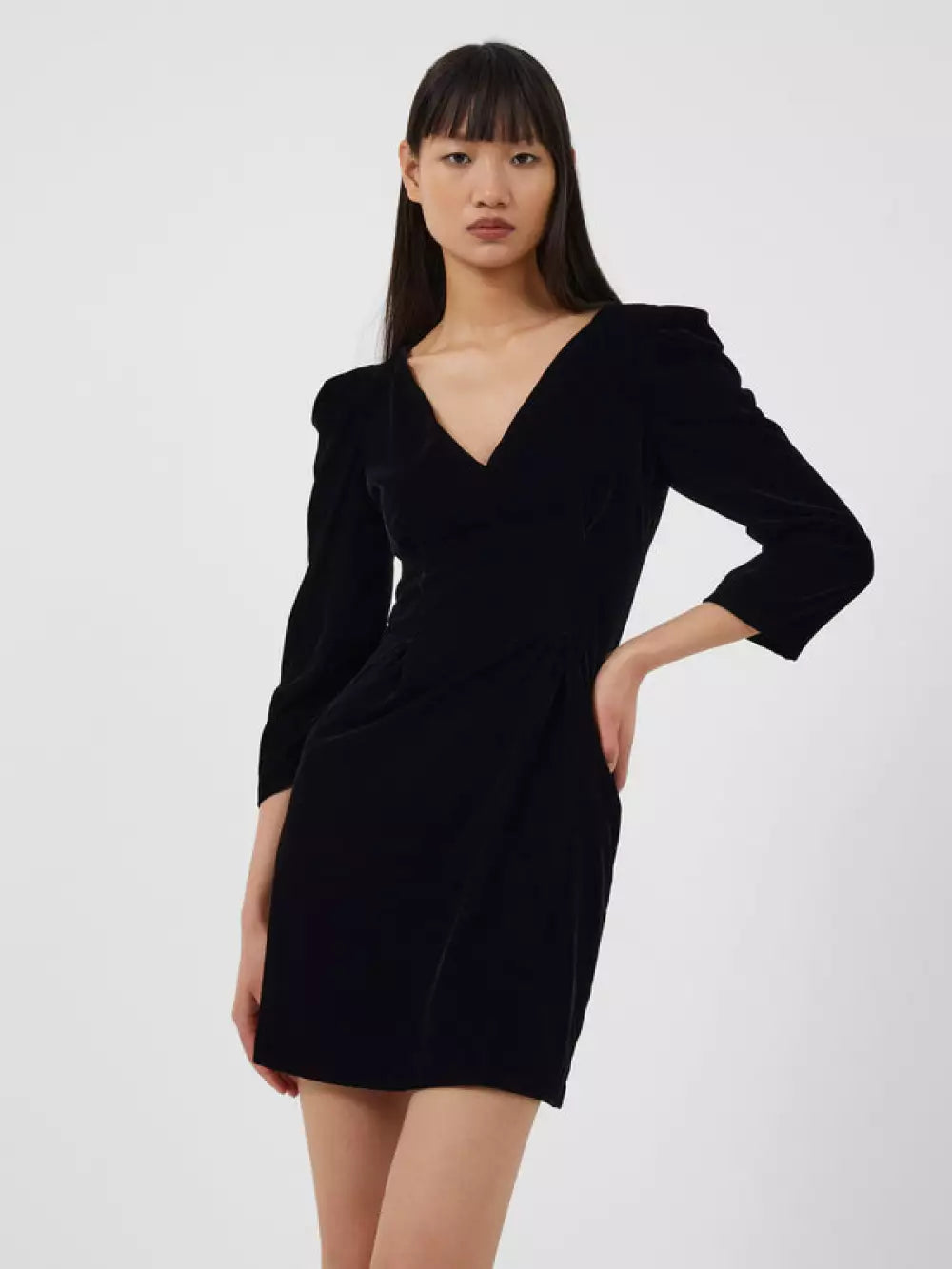 French Connection Ilavia Velvet Short Dress