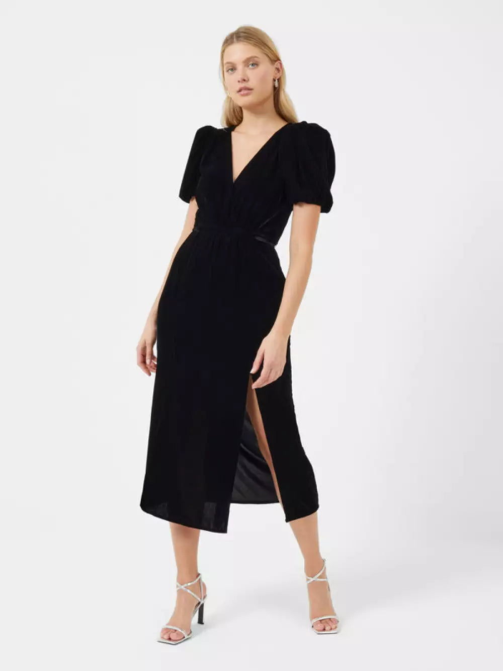 French Connection Ilavia Velvet Long Dress