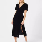French Connection Ilavia Velvet Long Dress