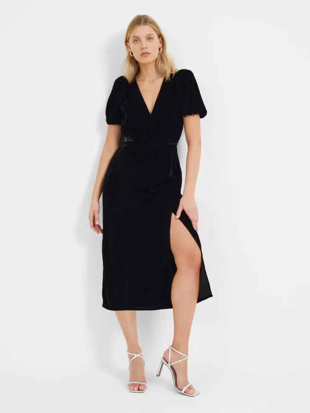 French Connection Ilavia Velvet Long Dress