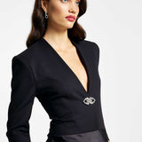 River Island Black Satin Tailored Maxi Dress product image